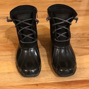 Women’s Sperry Duck Boot Black/Suede size 6.5
